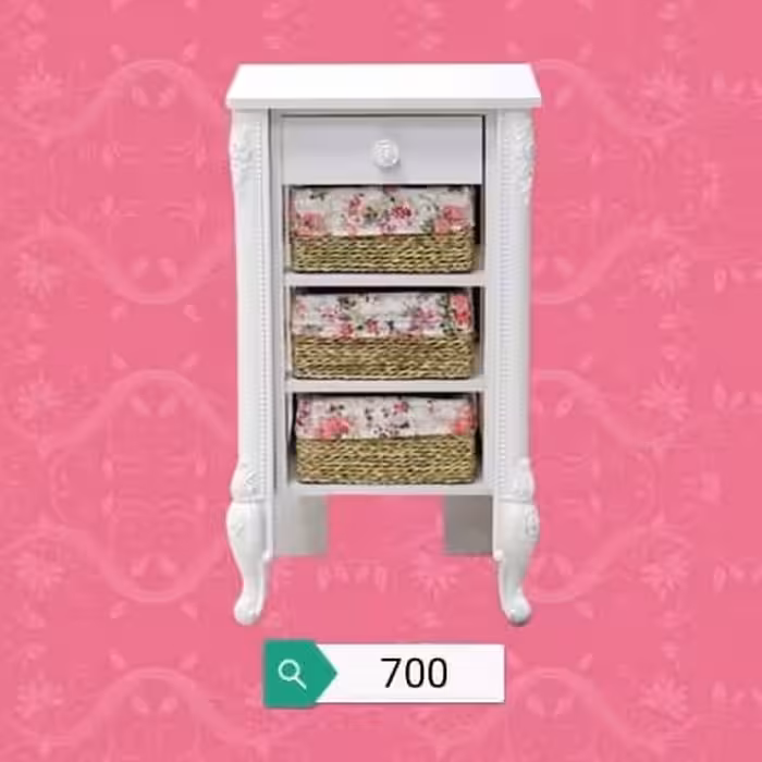 سبد سیب زمینی پیاز پایه سلطنتی، دارای سبد های حصیری، پایه های زیبا جلو وکشو