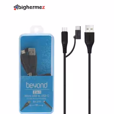 کابل شارژ کمبو (میکرو یو اس بی   TYPE-C) بیاند مدل BA-319