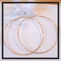 گوشواره روکش طلا حلقه ای بزرگ برند سیکس آلمانی کد I358