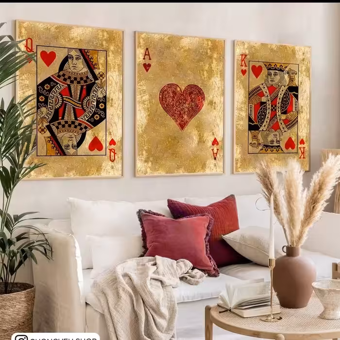 تابلو دکوراتیو نقاشی پادشاه و ملکه