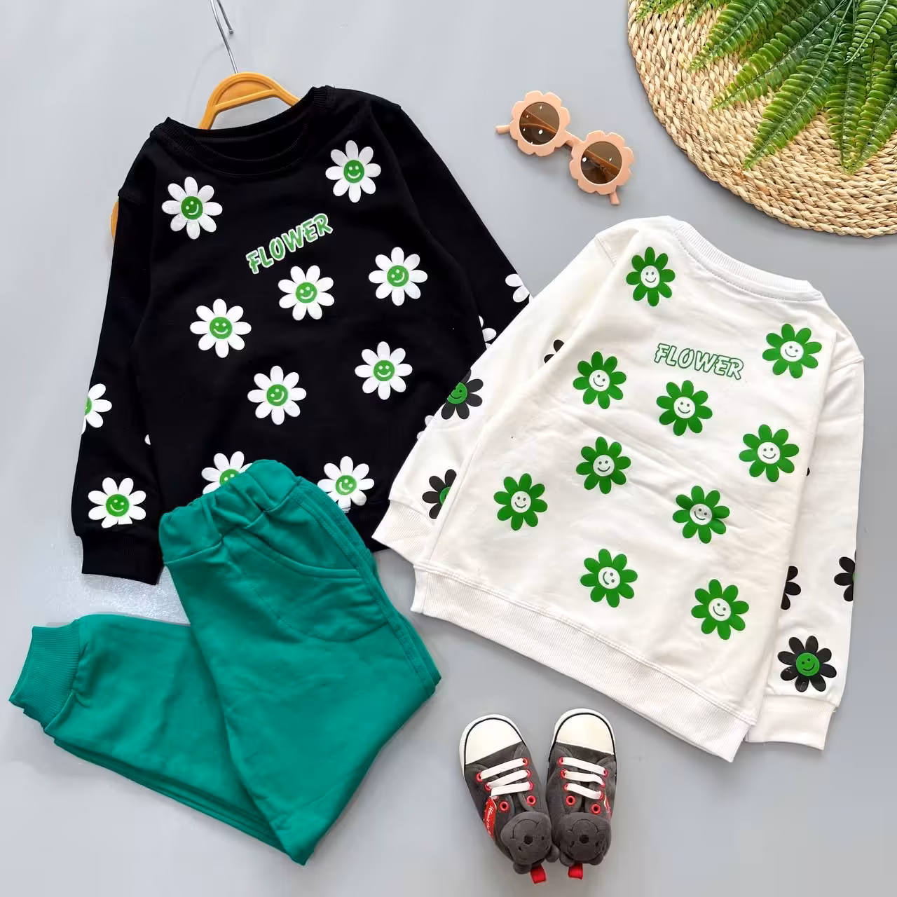 بلوز شلوار دخترانه بابونه خندان          