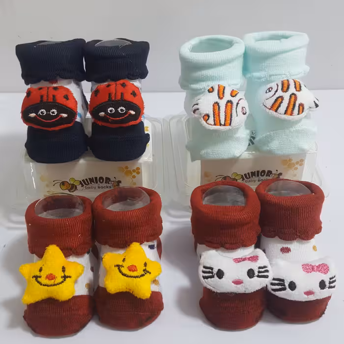 انواع پاپوش عروسکی نوزاد ساق دار برجسته دررنگهای متنوع