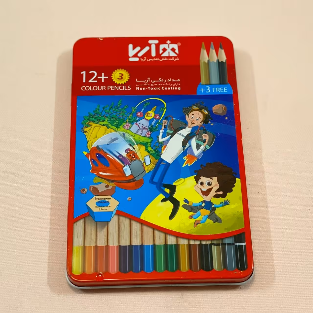 حراج مدادرنگی 15 رنگ فلزی آریا