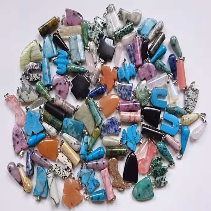 100 عدد آویز سنگ های معدنی (12)