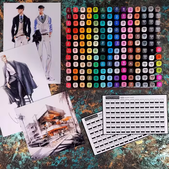 ماژیک راندو تاچ مدل r0t Edition Kaikai به همراه استند و چارت مجموعه 168 عددی