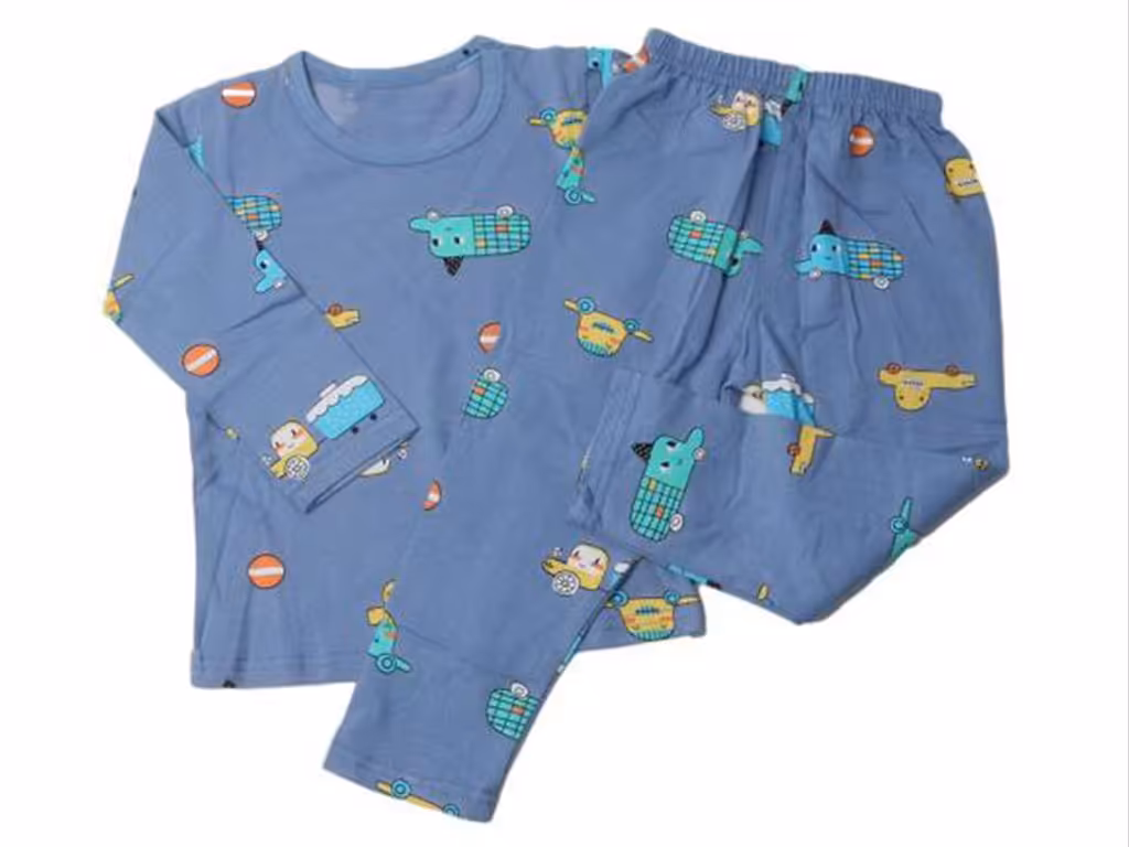 بلوز و شلوار راحتی پسرانه طرح وسایل نقلیه