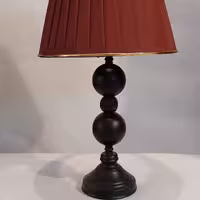 آباژور دو گوی مشکی  فلزی رو میزی پایه و شید  رنگبندی(پس کرایه)