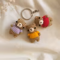 آویز و جاسویچی عروسکی طرح خرس کوچک 