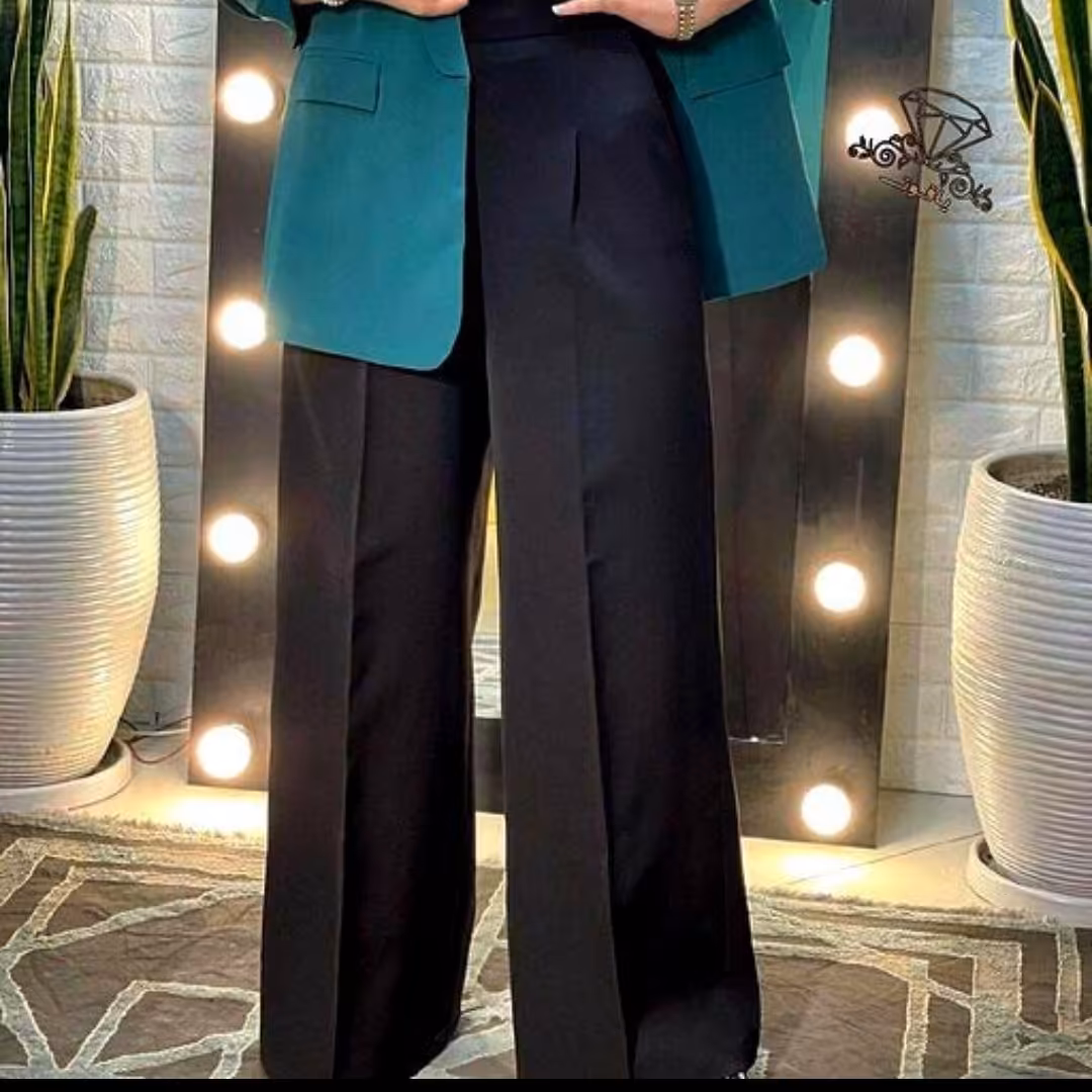 شلوار مازراتی بگ ، راسته ، دمپاگشاد رنگ مشکی