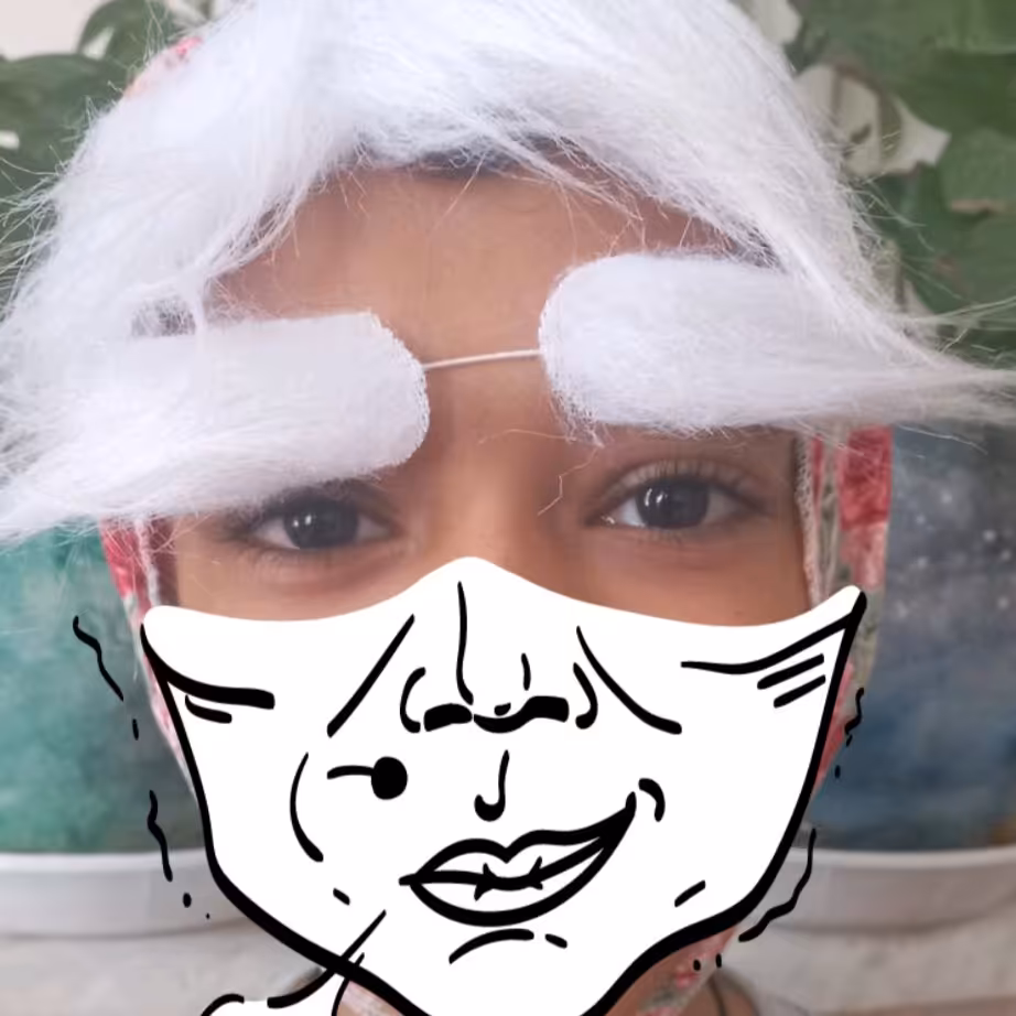  اسباب بازی و سرگرمی. موی مصنوعی و سبیل مصنوعی . طرح پیرزن (ننه سرما )