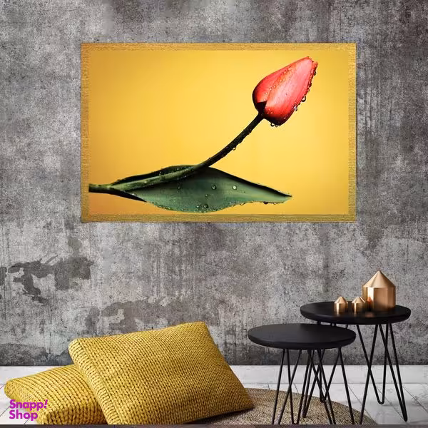 تابلو بکلیت طرح گل لاله مدل قاب شاسی T-S8684