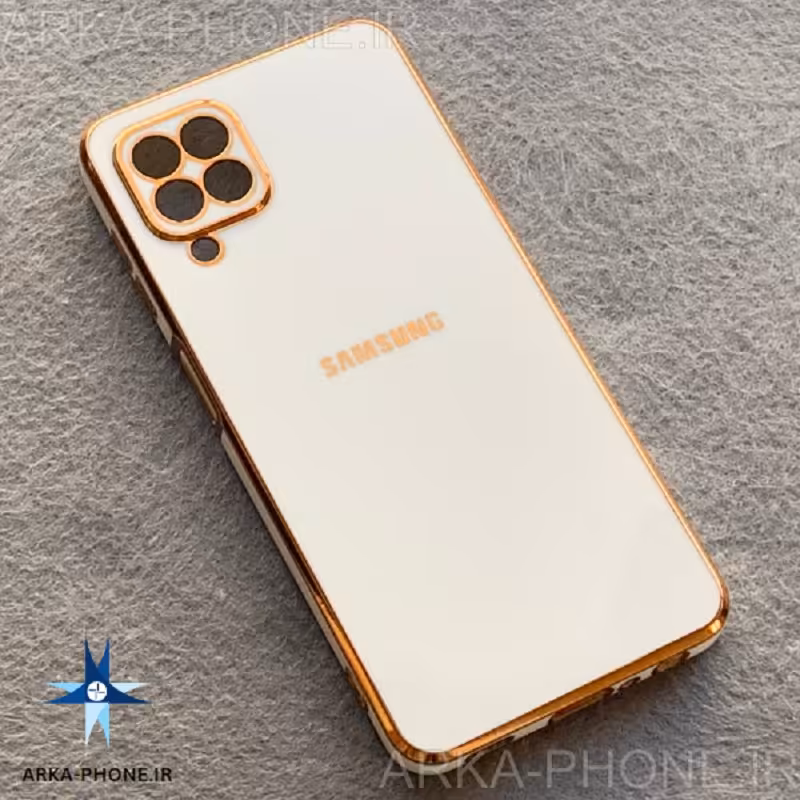قاب گوشی Galaxy A22 4G.M32 4G سامسونگ مای کیس دور طلایی سفید 1a224g2100