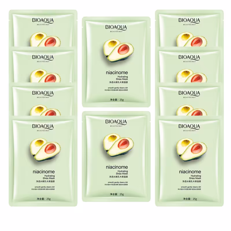 ماسک صورت بایو آکوا مدل NILY-AVACD وزن 30 گرم بسته 10 عددی