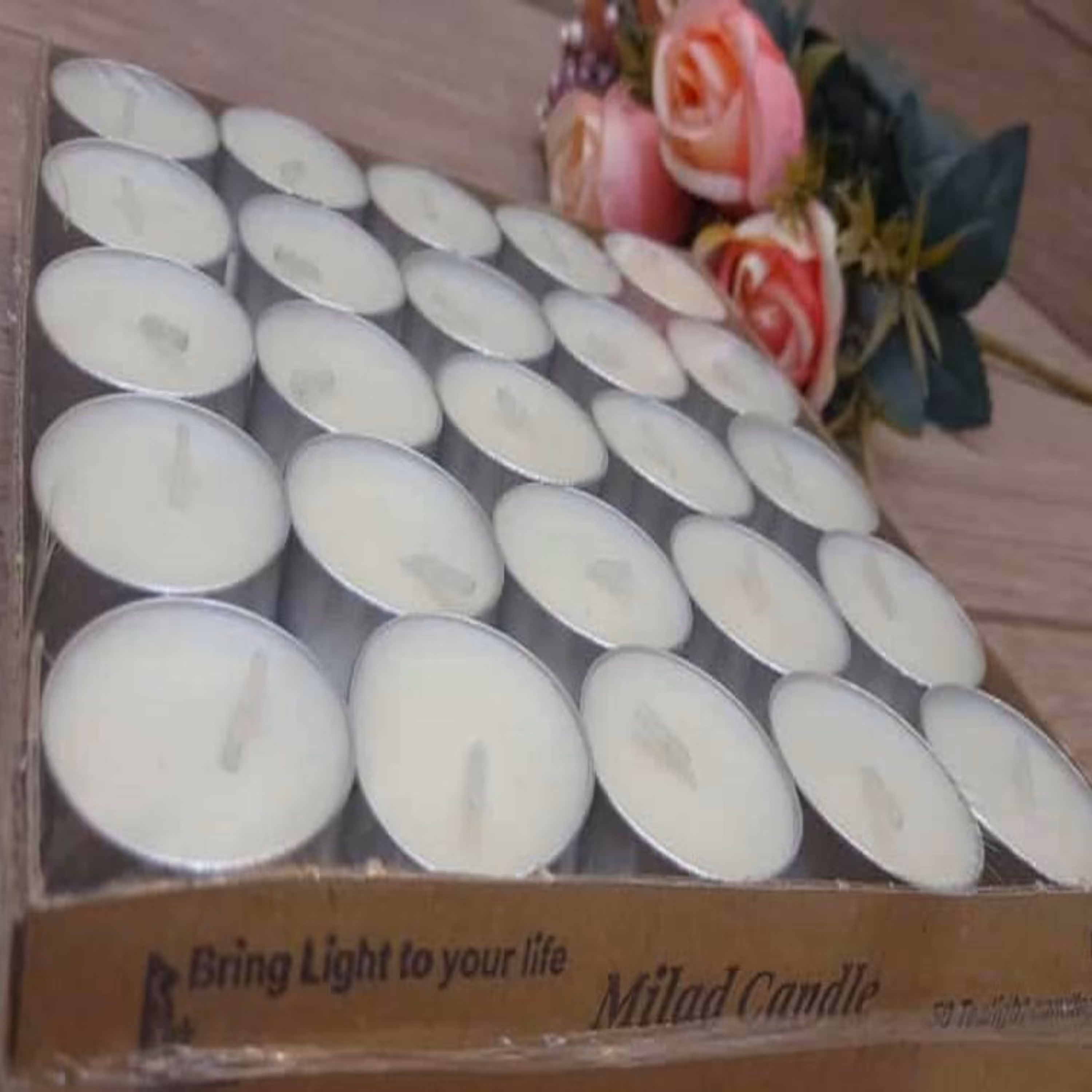 شمع وارمر 50 عددی میلاد رنگ سفید 4 ساعت سوز