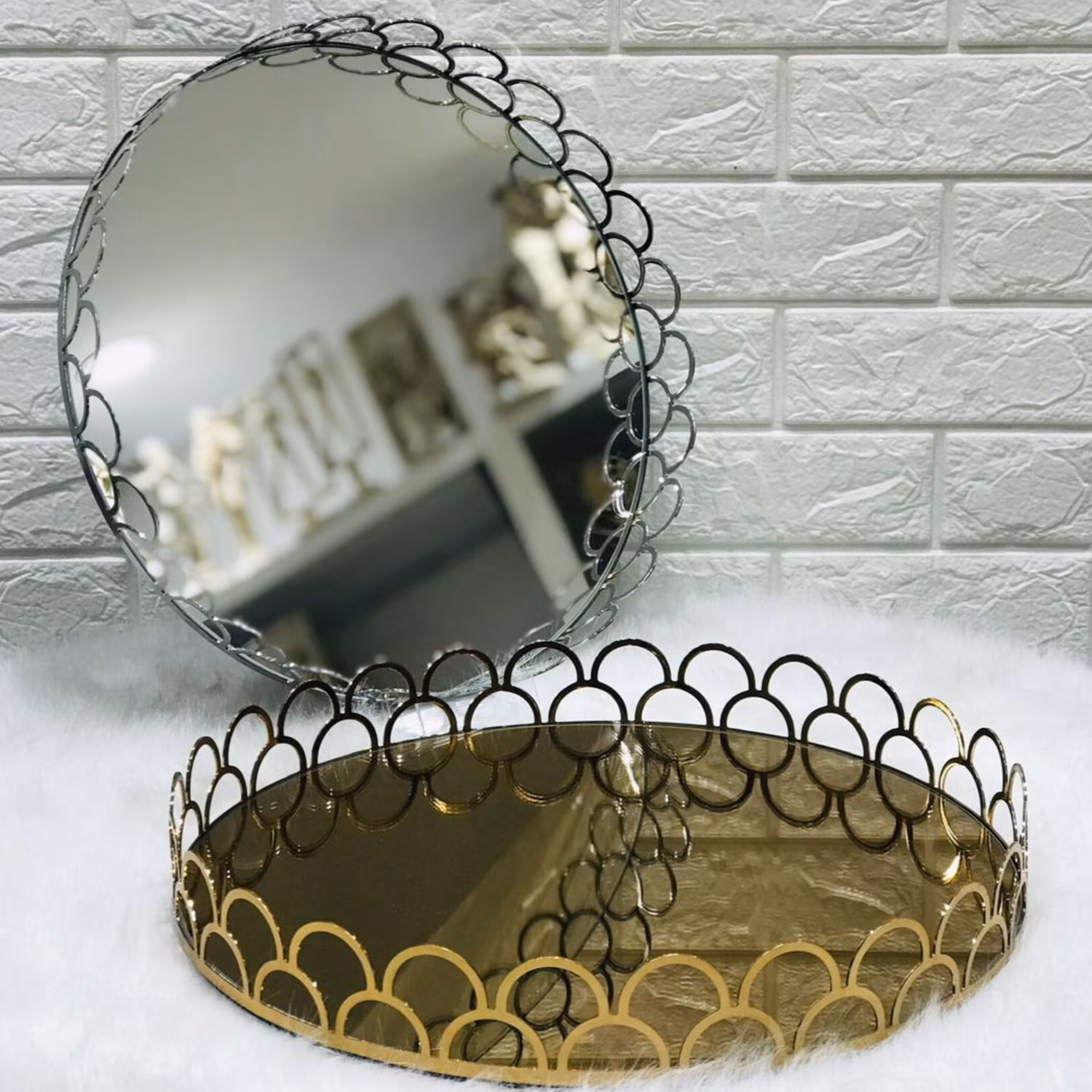 سینی کف اینه  گرد طرح ونوس