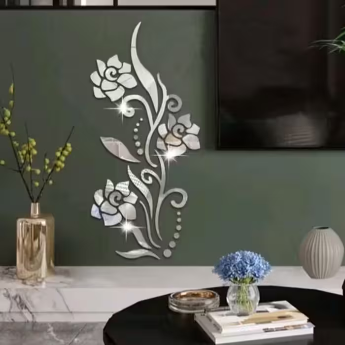 اینه دکوراتیو مدل گل سایز یک مترو بیست1ص