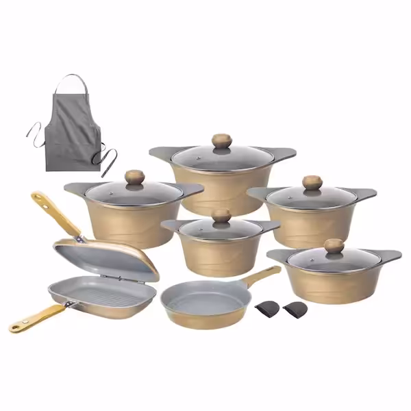 ‫سرویس قابلمه 16 پارچه طرح کره ای C برند ام جی اس MGS