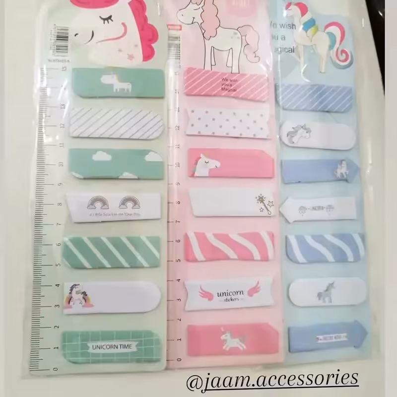 استیک نوت فانتزی طرح یونیکورن 7 مدل در یک بسته