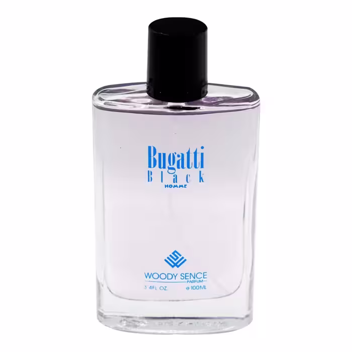 ادو پرفیوم مردانه وودی سنس مدل Bugatti Black  حجم 100 میلی لیتر