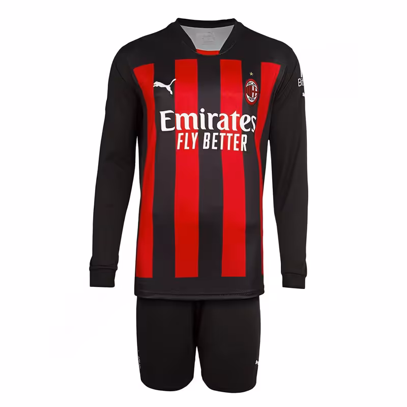 ست پیراهن و شورت ورزشی مردانه مدل فوتبال اول آث میلان NK-6997