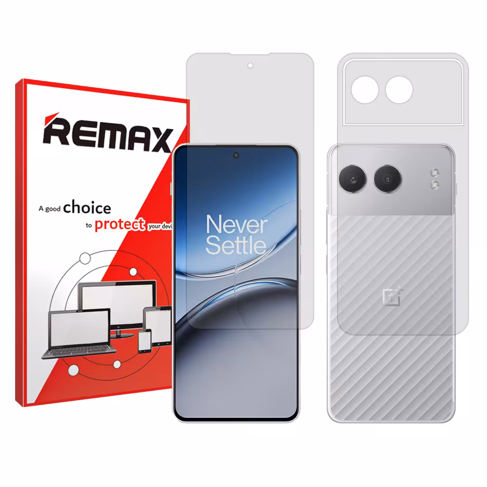 گلس صفحه نمایش و پشت گوشی وان پلاس Nord 4 مدل هیدروژلی شفاف برند ریمکس کد SS