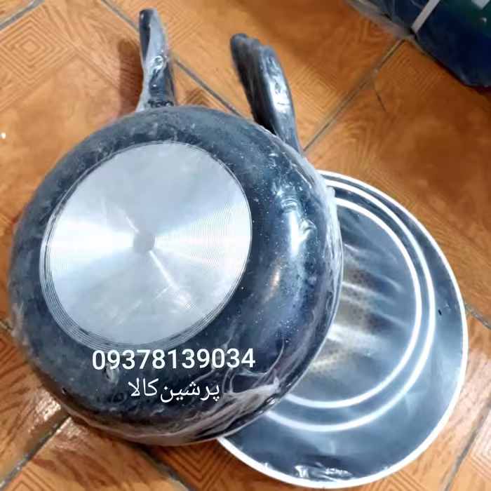 مایتابه سه تایی داخل زنبوری تابه تک دسته سه رقم