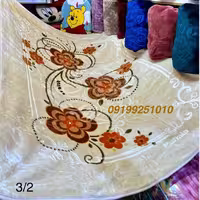 پتو نرمینه یک نفره  مدل نرمین  گلدار  گلبرجسته ساکدار 