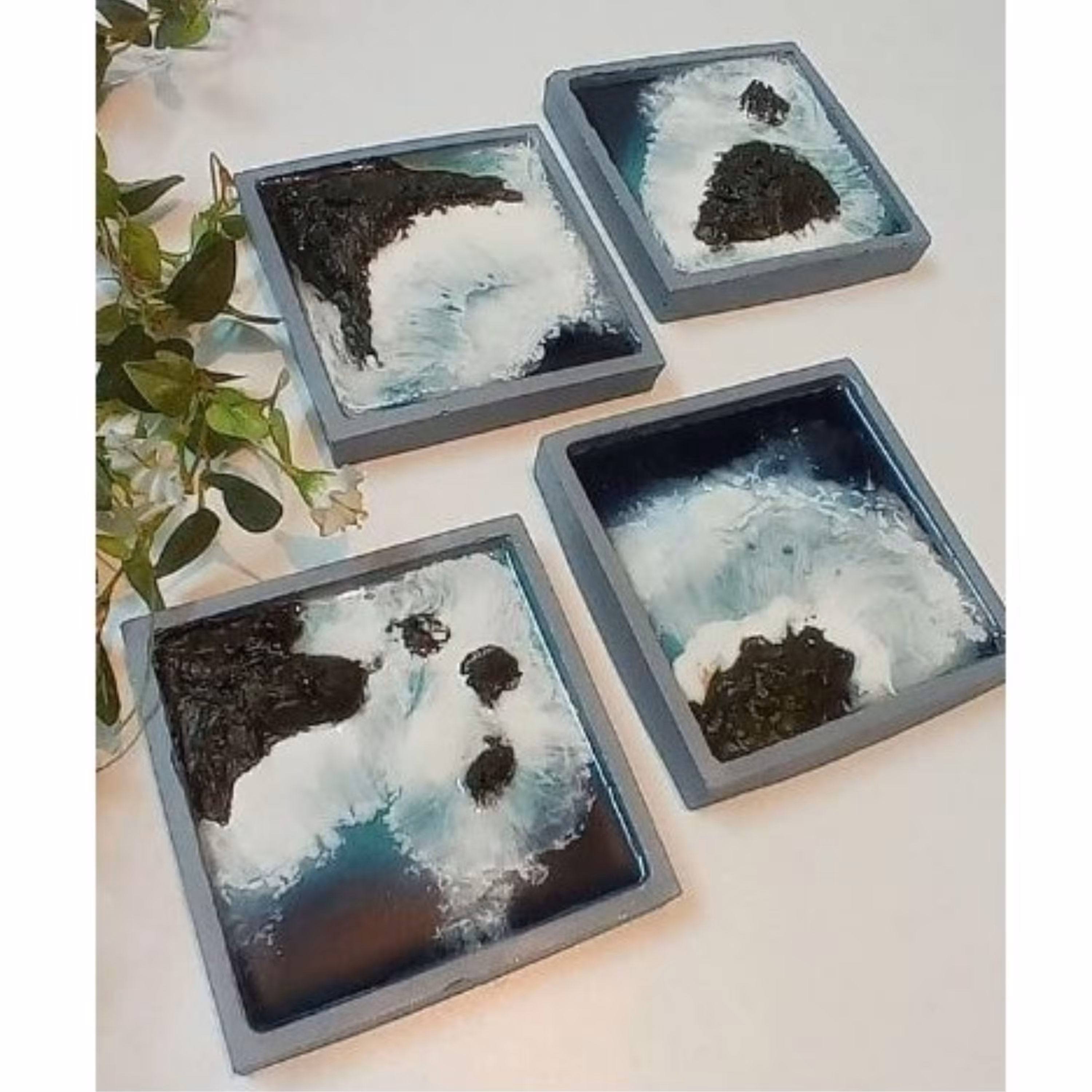 استند کوه و دریای کوچک بتنی رزینی ( دوعددی)