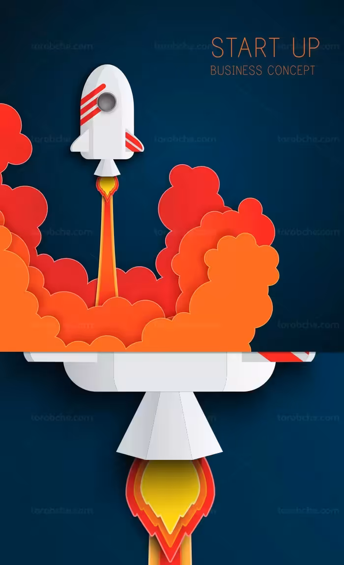 وکتور طرح مفهومی استارتاپ کسب و کار جدید - گرافیک با طعم تربچه