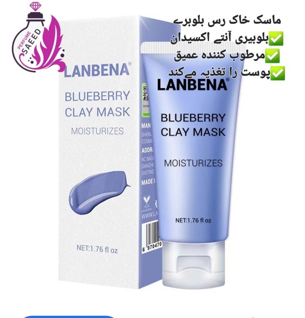 ماسک گچی‌ خاک رس بلوبری لانبنا
