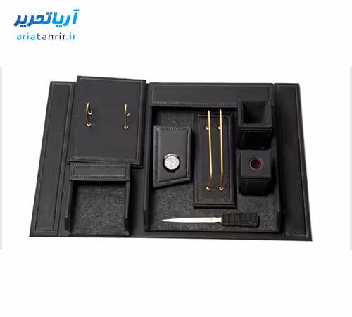 ست رومیزی مدیریتی 9 تکه چرمی جهان نما مدل 110