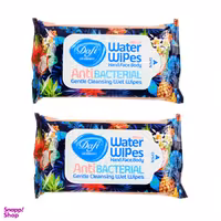 دستمال مرطوب دافی (Dafi) مدل Anti Bacterial بسته 24 عددی مجموعه 2 عددی