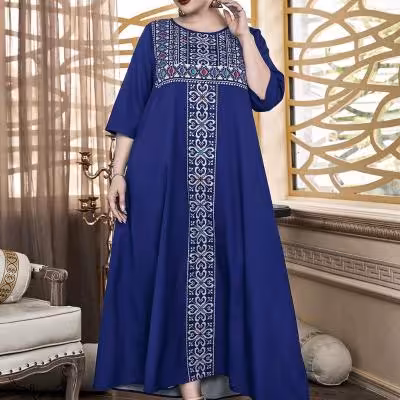 پیراهن مجلسی آستین سه ربع 8226سایزبزرگ