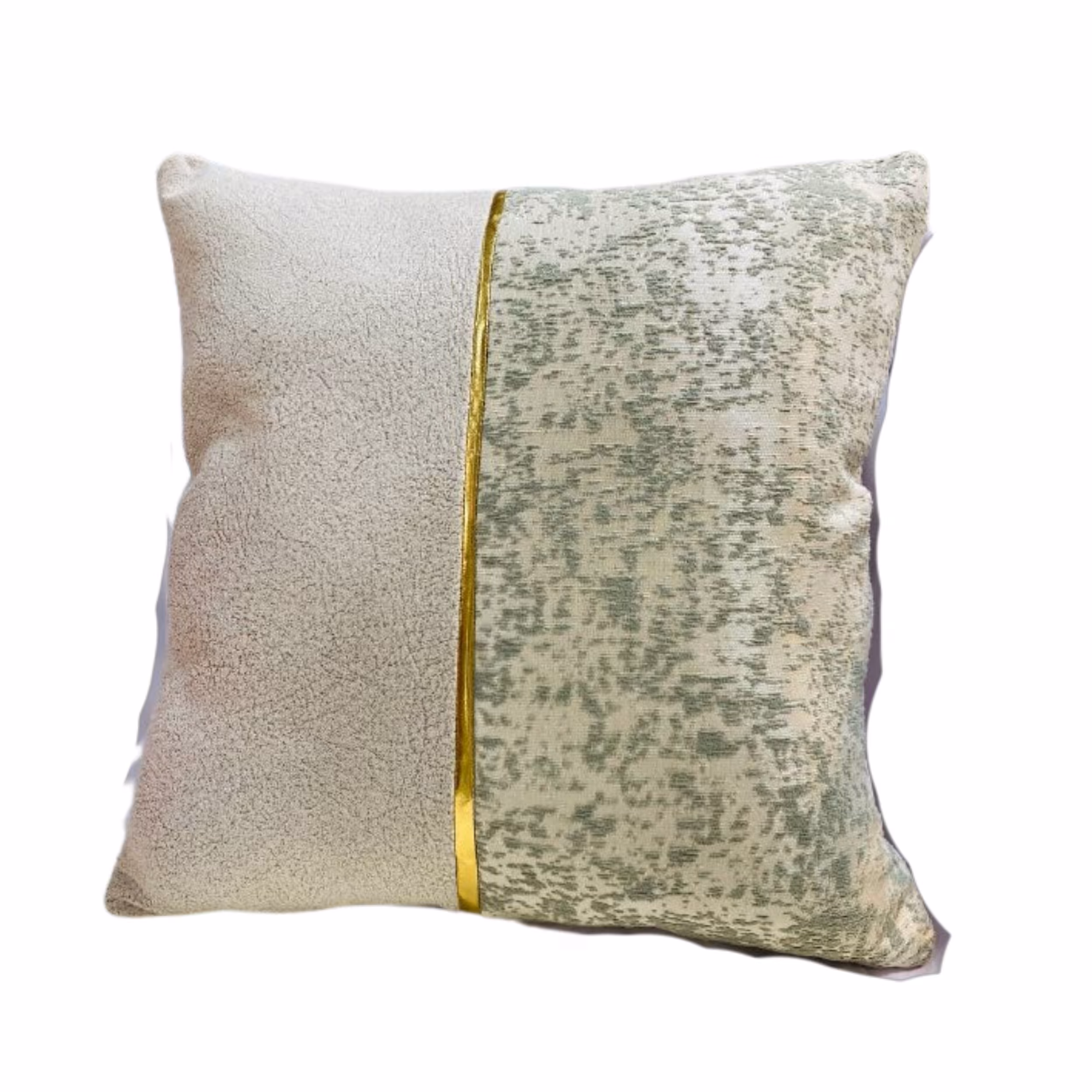 کوسن مخمل پتینه کرم 40 در 40