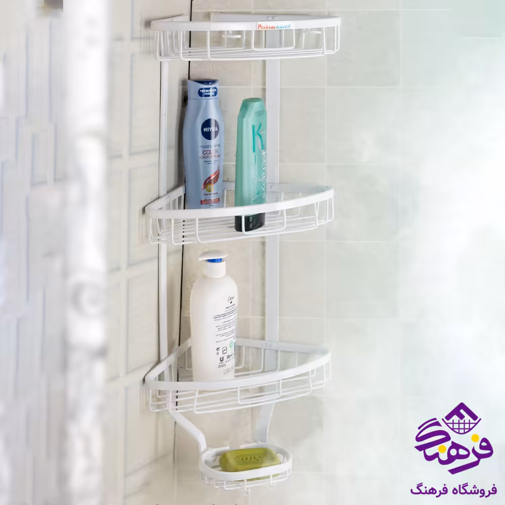 3گوش حمام درسا 3ط الومینیوم سفید پیشتاز کاوه 2302