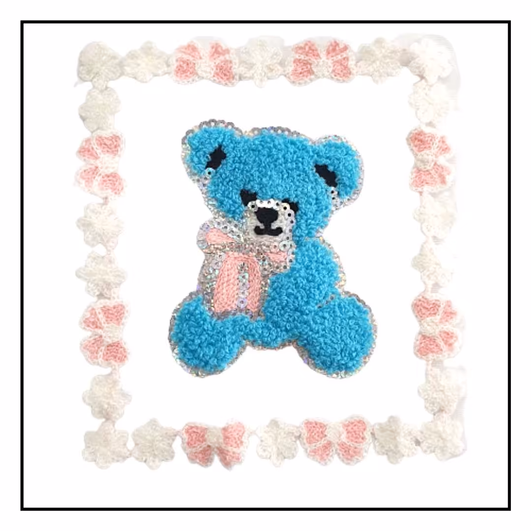 استیکر پارچه و لباس مدل حرارتی طرح خرس آبی