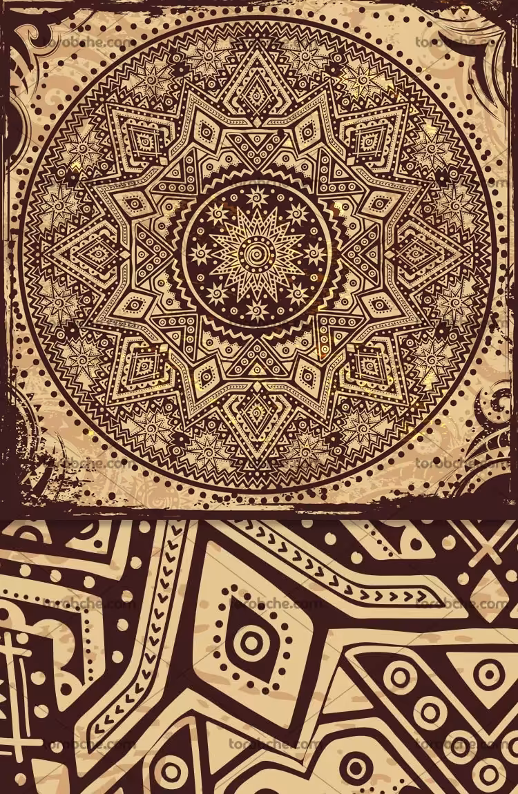 طرح لایه باز پس زمینه سنتی | گرافیک با طعم تربچه