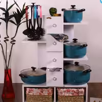 پایه قابلمه و سبد سیب زمینی و پیاز دارای چهار کشو در وسط ارسال توسط باربری انجام می شود و هزینه ارسال با خریدار است 