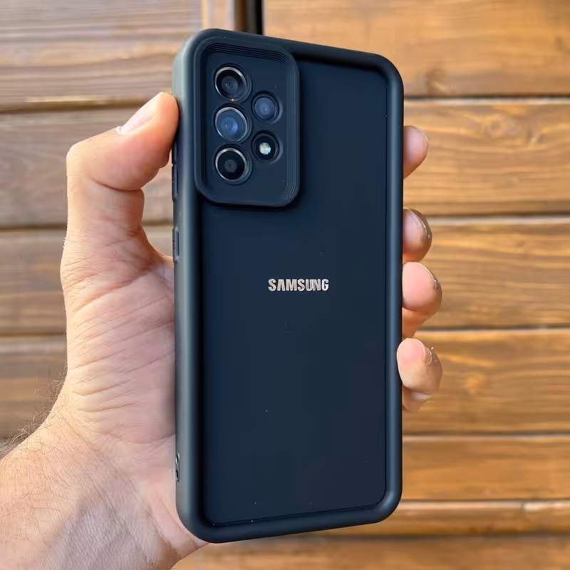 قاب سیلیکونی لبه برجسته رنگ مشکی ضخامت مناسب برای سری سامسونگ 