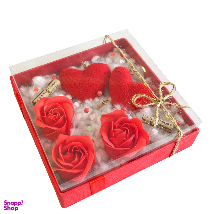 باکس گل رز و قلب کد NE LOVE K