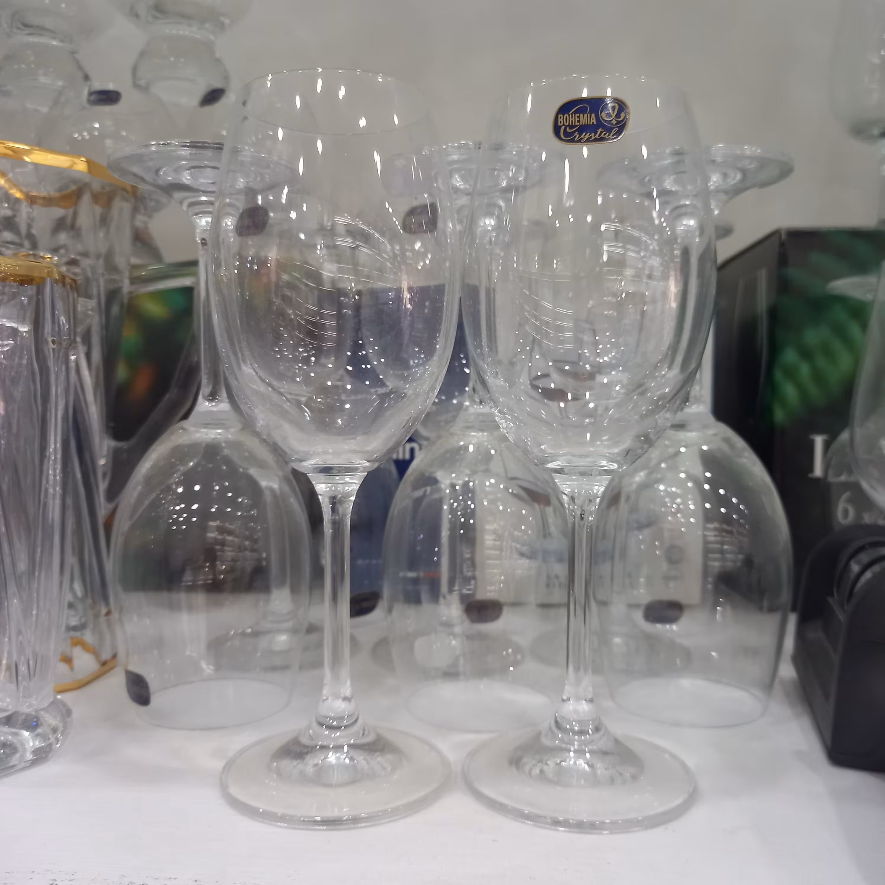 جام شیشه ای دو عددی پایه بلند