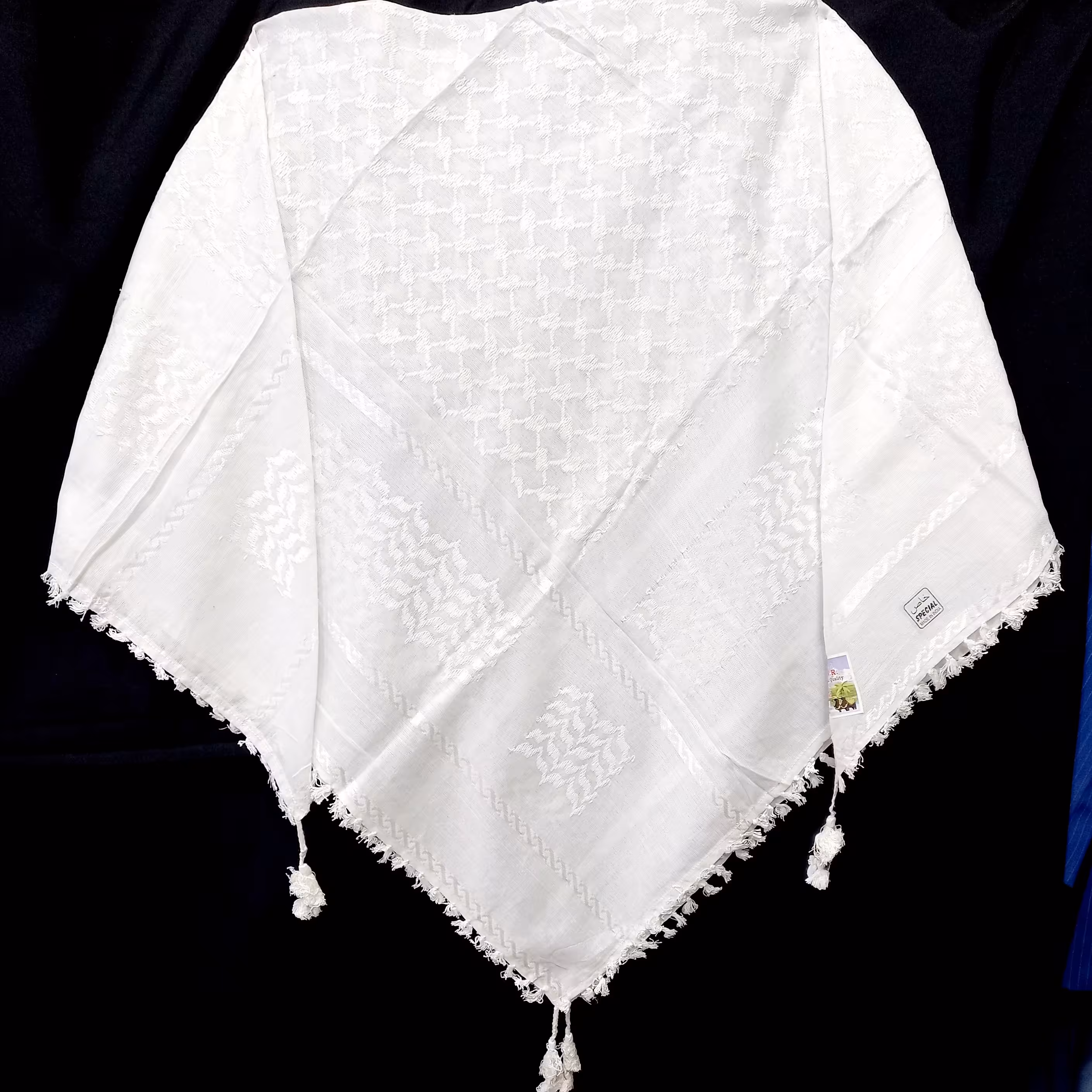 چفیه عربی تمام سفید 