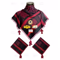 چفیه عربی مشکی قرمز