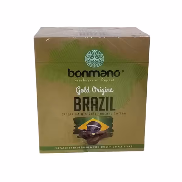 قهوه فوری گلد برزیل بن مانو -50 گرم بسته 24 عددی