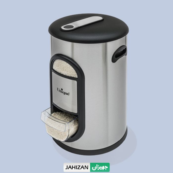 سطل برنج 10 کیلویی استیل یونیک مدل 4440 (پیمانه دار)