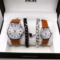 ست دستبند مگنتی و ساعت زنانه مردانه کوارتز ضد حساسیت رنگ ثابت ست باکیفیت