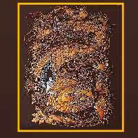 تابلوی لایه چینی یونس در دهان ماهی