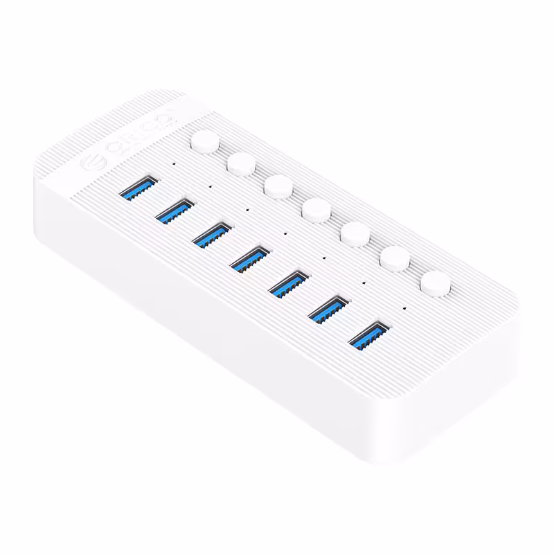 خرید هاب 7 پورت USB 3.0 اوریکو ORICO CT2U3-7AB White با بهترین قیمت
