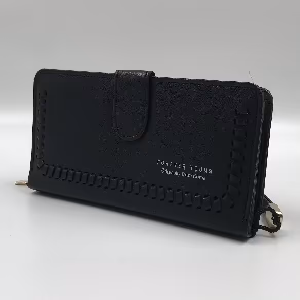 کیف پول دوربافت بزرگ کد 1099  صورتی   مشکی  زیتونی قرمز  