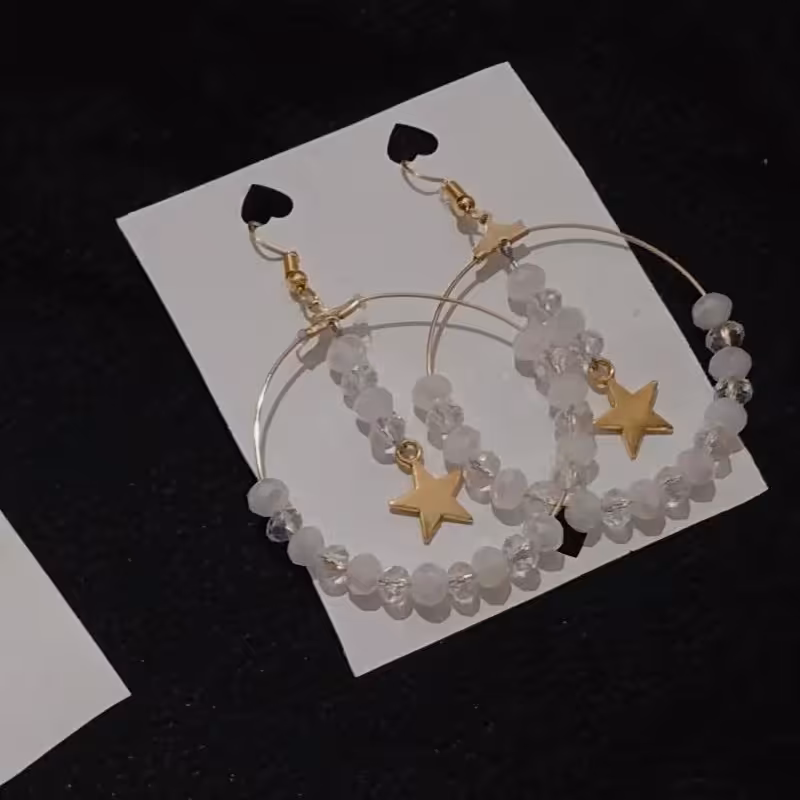 گوشواره حلقه ای مدل ستاره